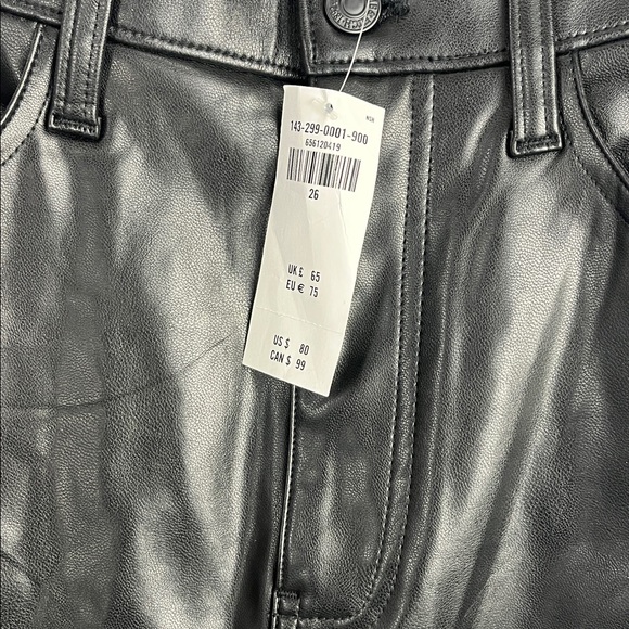 Abercrombie and fitch Black Faux Leather mid 26 new - Picture 4 of 5